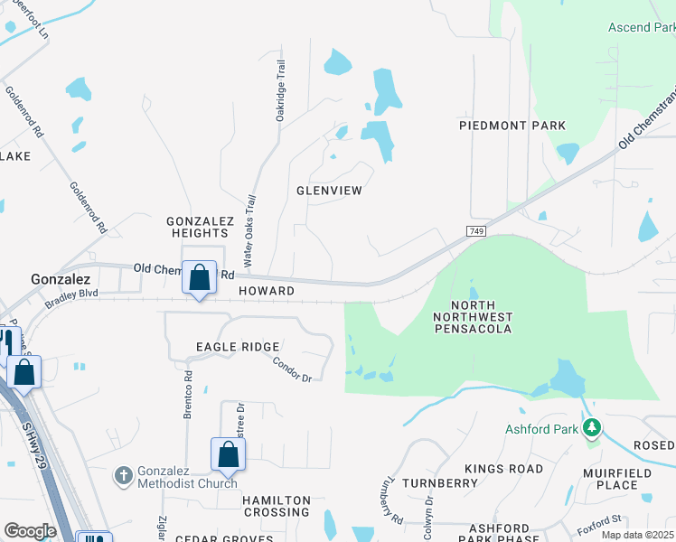 map of restaurants, bars, coffee shops, grocery stores, and more near 1488 Longbranch Drive in Cantonment