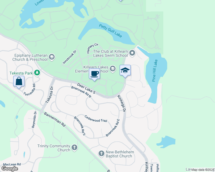 map of restaurants, bars, coffee shops, grocery stores, and more near 8017 Deer Lake East in Tallahassee