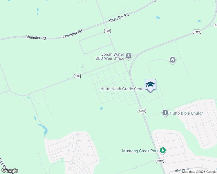 map of restaurants, bars, coffee shops, grocery stores, and more near Farm to Market Road 1660 in Hutto