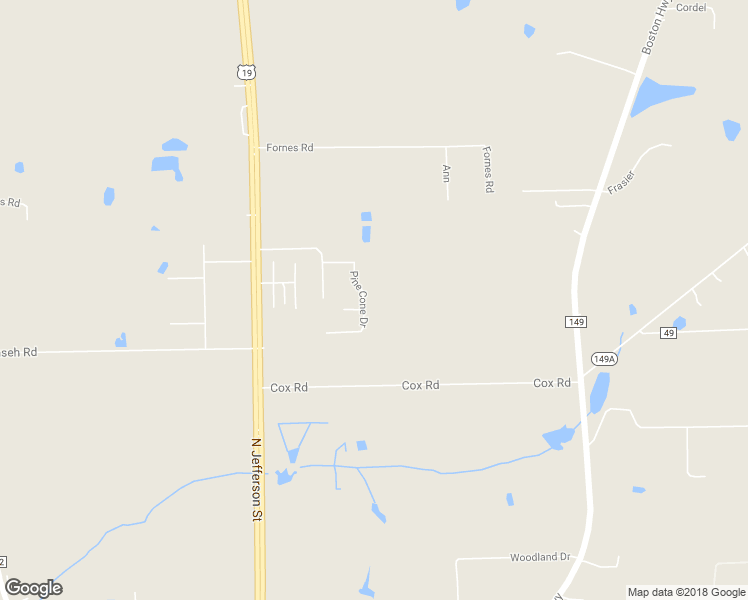 map of restaurants, bars, coffee shops, grocery stores, and more near 185 Pine Cone Drive in Monticello