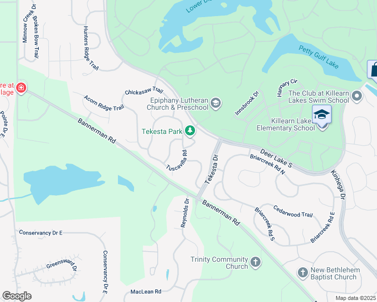map of restaurants, bars, coffee shops, grocery stores, and more near 2378 Tuscavilla Road in Tallahassee