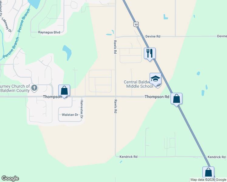 map of restaurants, bars, coffee shops, grocery stores, and more near 16970 Prado Loop in Loxley