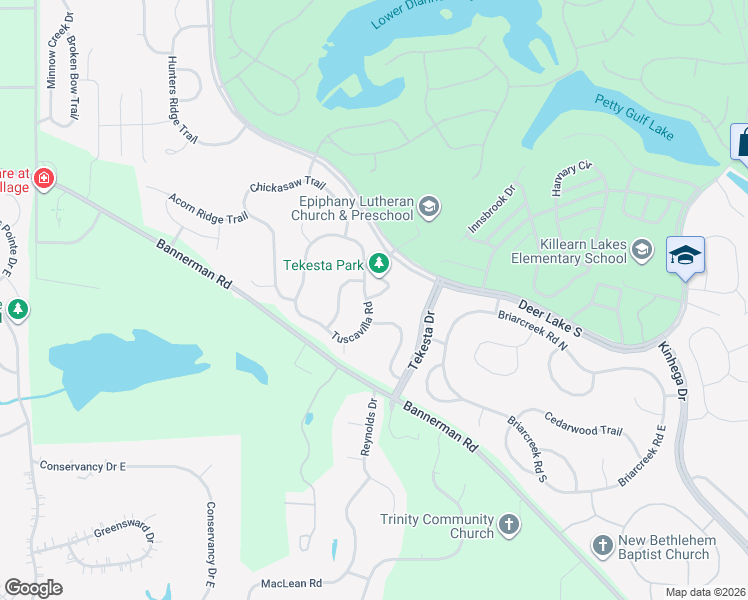 map of restaurants, bars, coffee shops, grocery stores, and more near 2375 Tuscavilla Road in Tallahassee