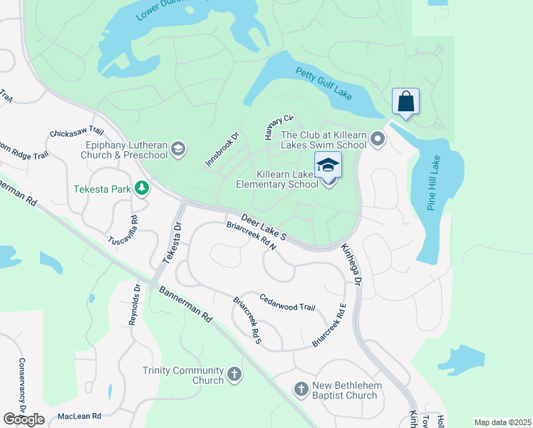 map of restaurants, bars, coffee shops, grocery stores, and more near 8219 Charrington Forest Boulevard in Tallahassee
