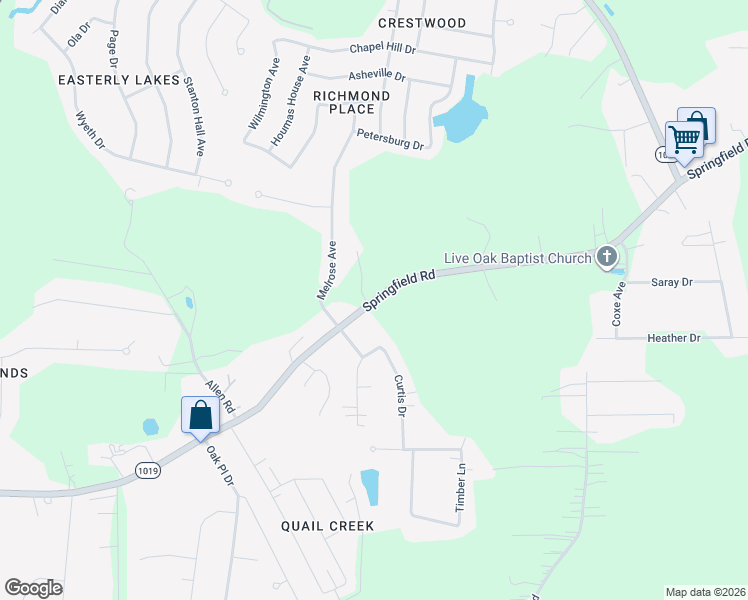 map of restaurants, bars, coffee shops, grocery stores, and more near 9463 Springfield Road in Denham Springs