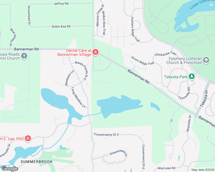 map of restaurants, bars, coffee shops, grocery stores, and more near 1665 Bannerman Road in Tallahassee