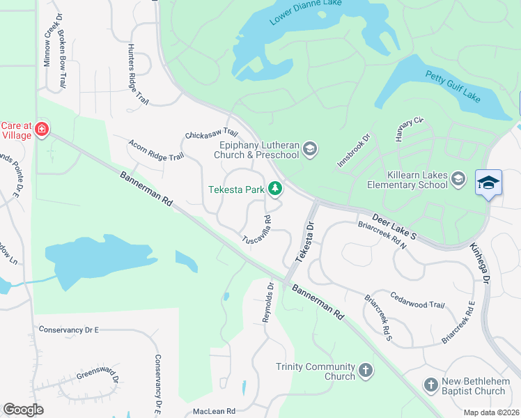 map of restaurants, bars, coffee shops, grocery stores, and more near 2375 Tuscavilla Road in Tallahassee