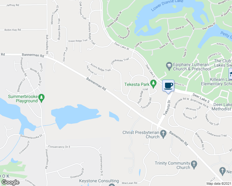 map of restaurants, bars, coffee shops, grocery stores, and more near 2009 Packwood Lane in Tallahassee