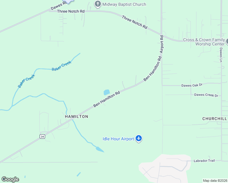 map of restaurants, bars, coffee shops, grocery stores, and more near 9480 Ben Hamilton Road in Theodore