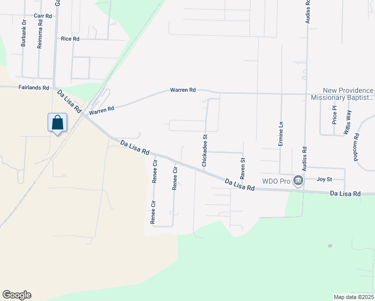 map of restaurants, bars, coffee shops, grocery stores, and more near 6461 Quail Hollow Road in Bagdad