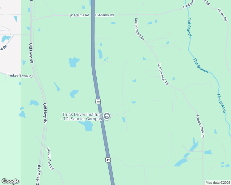 map of restaurants, bars, coffee shops, grocery stores, and more near 20363 Hill Top Road in Saucier