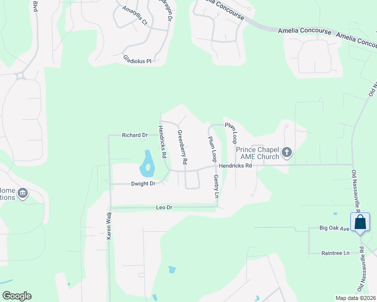 map of restaurants, bars, coffee shops, grocery stores, and more near 95119 Greenberry Road in Fernandina Beach