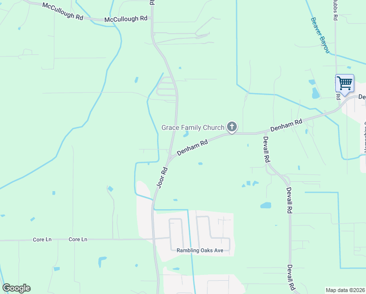 map of restaurants, bars, coffee shops, grocery stores, and more near 14446 Joor Road in Baton Rouge