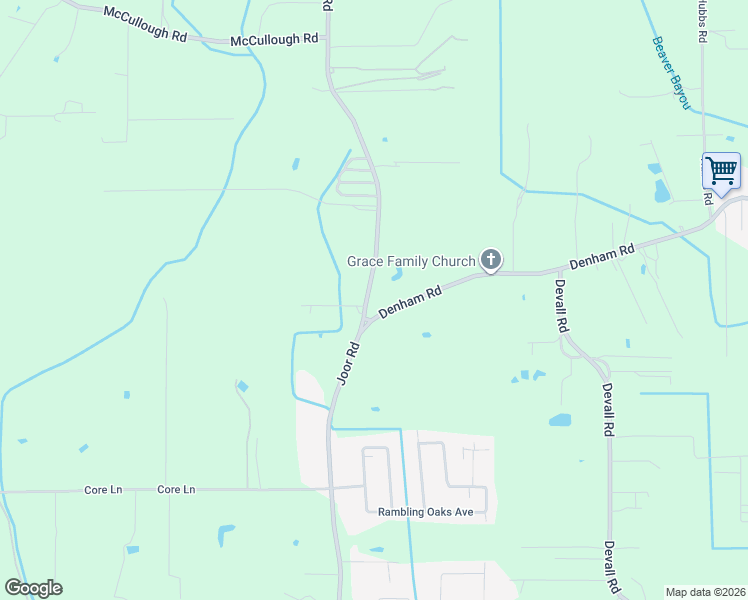 map of restaurants, bars, coffee shops, grocery stores, and more near 14446 Joor Road in Baton Rouge