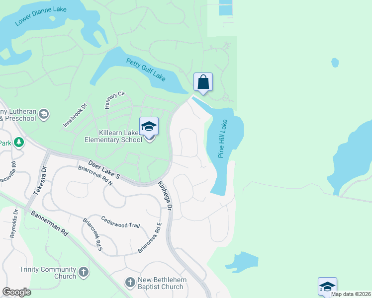 map of restaurants, bars, coffee shops, grocery stores, and more near 3384 Barrow Hill Trail in Tallahassee
