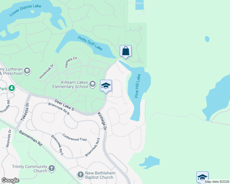 map of restaurants, bars, coffee shops, grocery stores, and more near 3384 Barrow Hill Trail in Tallahassee