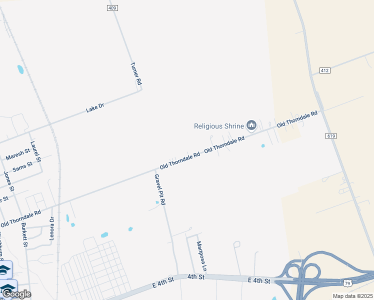 map of restaurants, bars, coffee shops, grocery stores, and more near 1903 Old Thorndale Road in Taylor