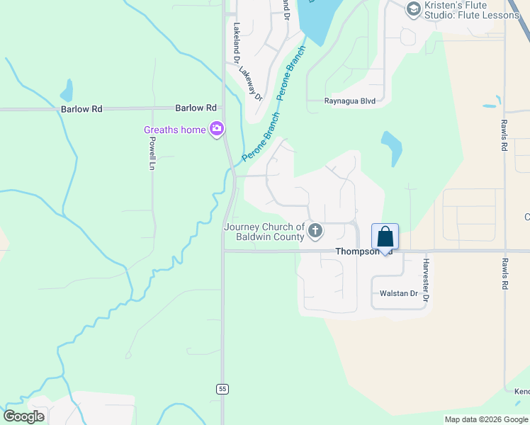 map of restaurants, bars, coffee shops, grocery stores, and more near 16156 Pleasantview Court in Loxley