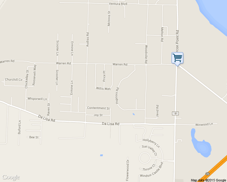 map of restaurants, bars, coffee shops, grocery stores, and more near 4049 Willis Way in Bagdad