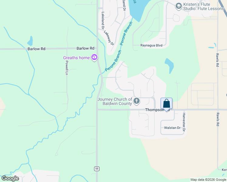 map of restaurants, bars, coffee shops, grocery stores, and more near 16156 Pleasantview Ct in Loxley