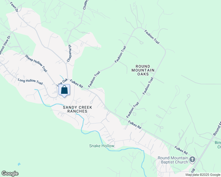 map of restaurants, bars, coffee shops, grocery stores, and more near 15303 Faubion Trail in Leander