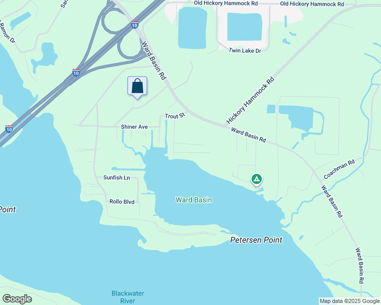map of restaurants, bars, coffee shops, grocery stores, and more near 2 Siesta Cove in Milton