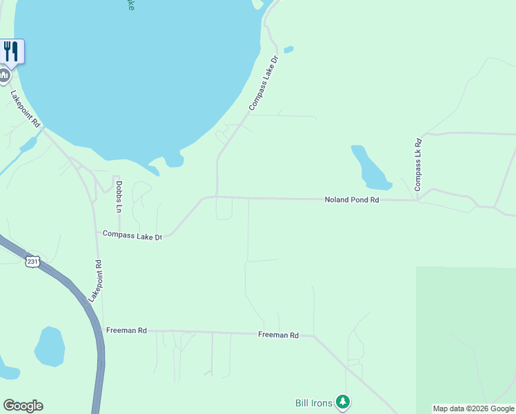 map of restaurants, bars, coffee shops, grocery stores, and more near 2778 Noland Pond Rd in Alford