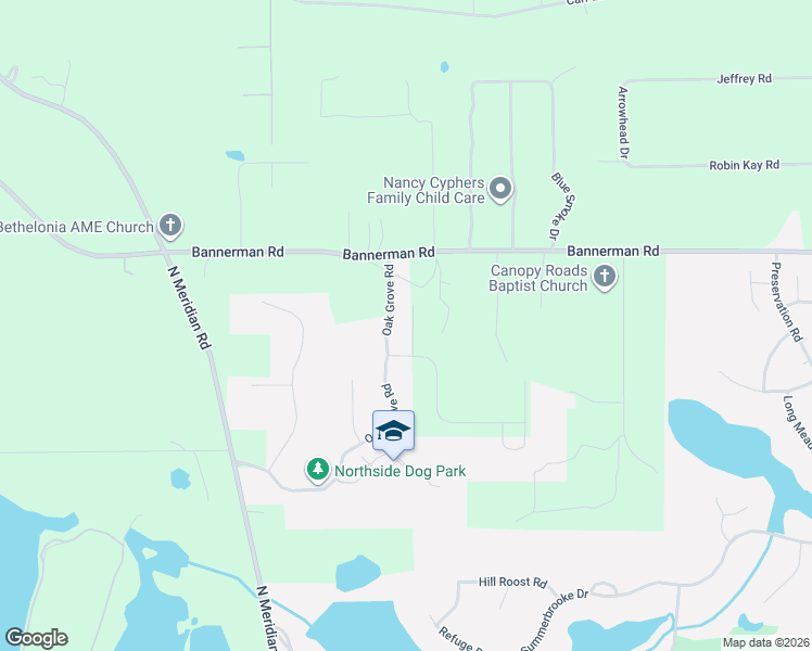 map of restaurants, bars, coffee shops, grocery stores, and more near 481 Blocker Circle in Tallahassee