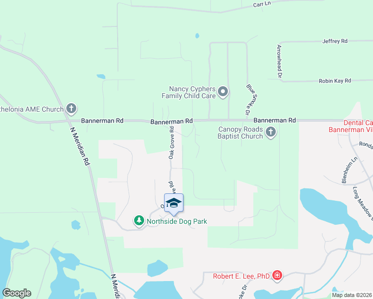 map of restaurants, bars, coffee shops, grocery stores, and more near 481 Blocker Circle in Tallahassee