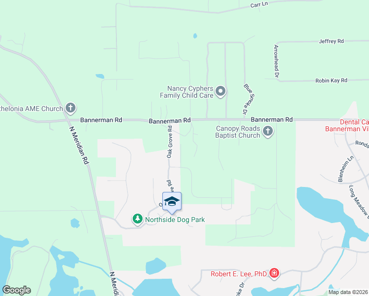 map of restaurants, bars, coffee shops, grocery stores, and more near 481 Blocker Circle in Tallahassee