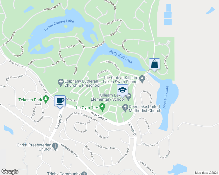 map of restaurants, bars, coffee shops, grocery stores, and more near 8143 Charrington Forest Boulevard in Tallahassee