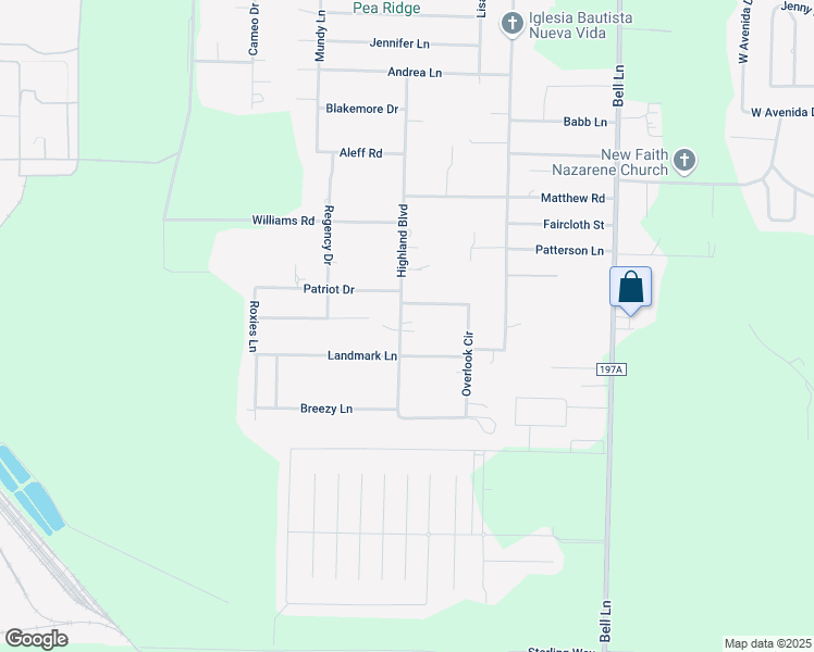 map of restaurants, bars, coffee shops, grocery stores, and more near 4104 Highland Boulevard in Pace