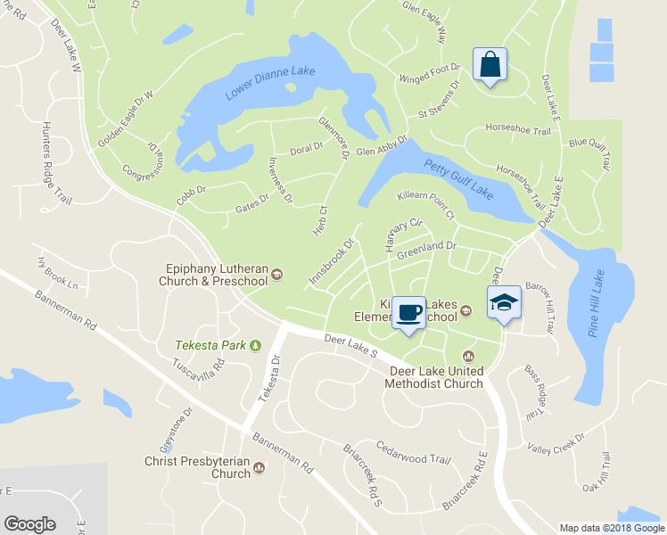 map of restaurants, bars, coffee shops, grocery stores, and more near 8341 Innsbrook Drive in Tallahassee