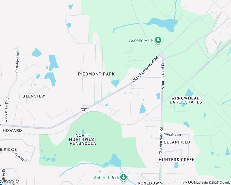 map of restaurants, bars, coffee shops, grocery stores, and more near 2647 Old Chemstrand Road in Gonzalez