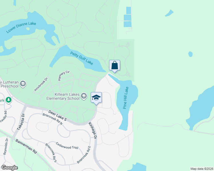 map of restaurants, bars, coffee shops, grocery stores, and more near 3357 Barrow Hill Trail in Tallahassee