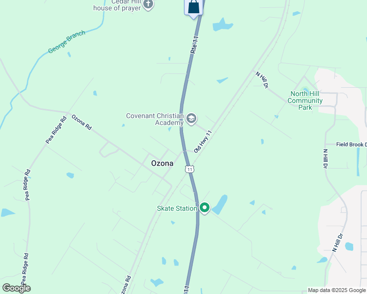 map of restaurants, bars, coffee shops, grocery stores, and more near 1003 U.S. 11 in Carriere