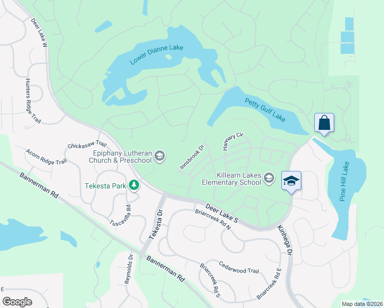 map of restaurants, bars, coffee shops, grocery stores, and more near 8360 Innsbrook Drive in Tallahassee