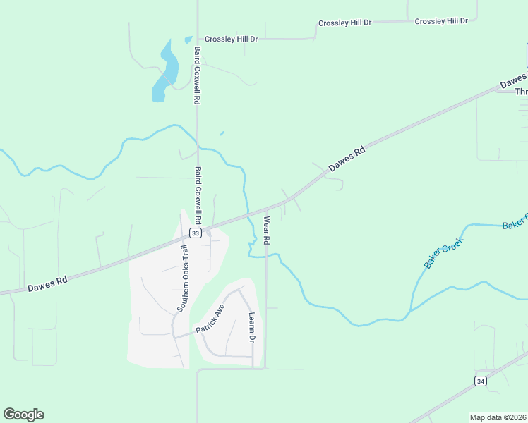 map of restaurants, bars, coffee shops, grocery stores, and more near 4870-5000 Dawes Road in Mobile