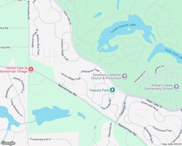 map of restaurants, bars, coffee shops, grocery stores, and more near 8341 Chickasaw Trail in Tallahassee