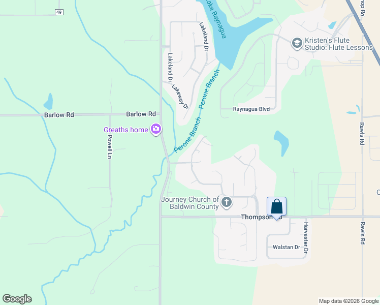 map of restaurants, bars, coffee shops, grocery stores, and more near 16002 Pecan View Drive in Loxley