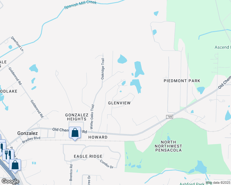 map of restaurants, bars, coffee shops, grocery stores, and more near 1357 Longbranch Drive in Gonzalez