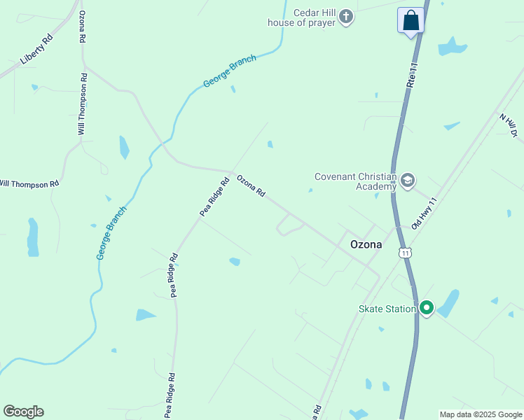 map of restaurants, bars, coffee shops, grocery stores, and more near 241 Ozona Road in Carriere