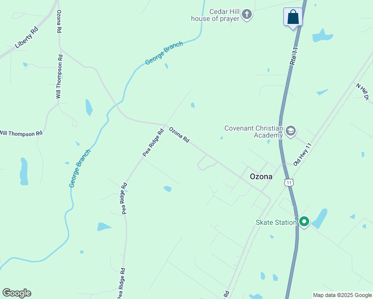 map of restaurants, bars, coffee shops, grocery stores, and more near 241 Ozona Road in Carriere