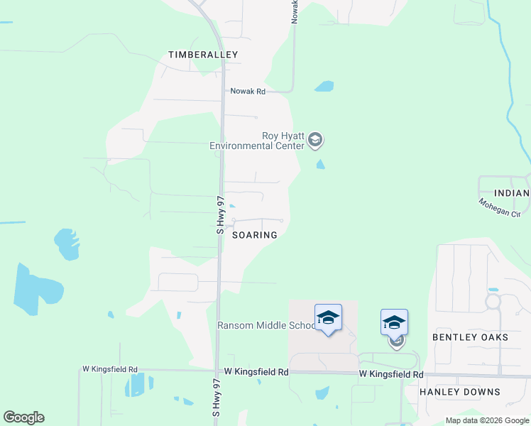 map of restaurants, bars, coffee shops, grocery stores, and more near 1252 Soaring Boulevard in Escambia County