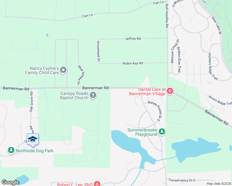 map of restaurants, bars, coffee shops, grocery stores, and more near 1119 Bannerman Road in Tallahassee