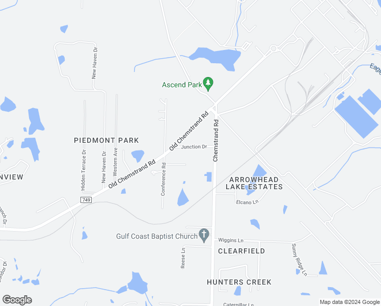 map of restaurants, bars, coffee shops, grocery stores, and more near 2993 Junction Drive in Cantonment