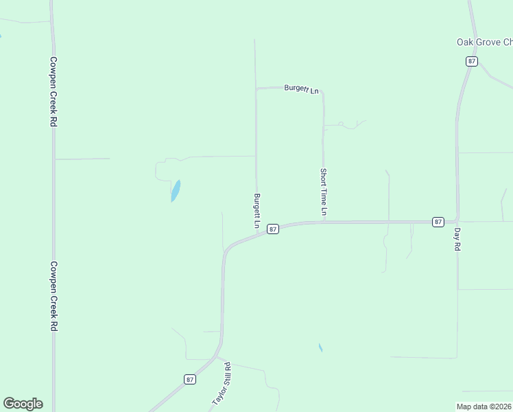 map of restaurants, bars, coffee shops, grocery stores, and more near 24802 Burgett Lane in Robertsdale