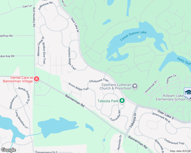 map of restaurants, bars, coffee shops, grocery stores, and more near 8348 Chickasaw Trail in Tallahassee