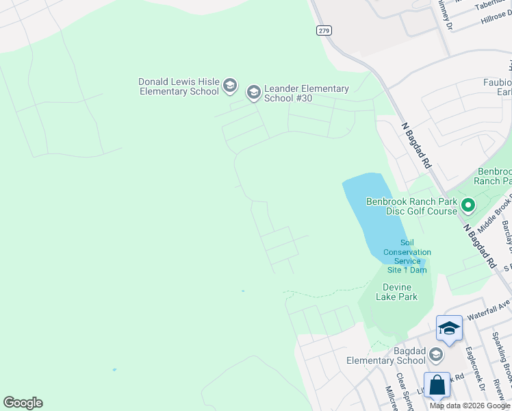 map of restaurants, bars, coffee shops, grocery stores, and more near 1412 Aquilla Drive in Leander
