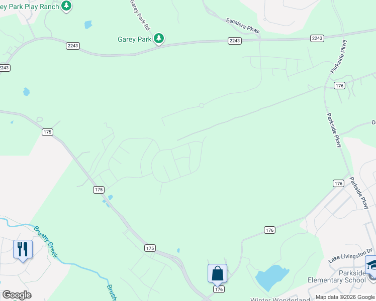 map of restaurants, bars, coffee shops, grocery stores, and more near 817 Purmela Street in Leander